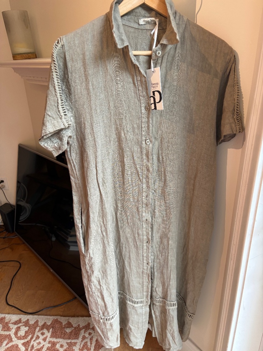Alessio Pacini Linen Dress, Made in Italy